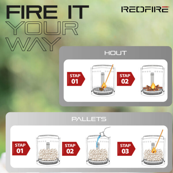 RedFire Volcano - Hava Sirkülasyonlu Masaüstü Ateş Çukuru - Görsel 7